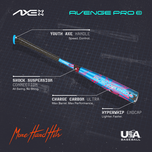 Axe Avenge Pro 3 USA Baseball Bat -10 | Standard Handle