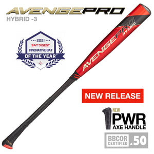 2022 Avenge Pro Hybrid (-3) BBCOR Baseball - POWER AXE HANDLE